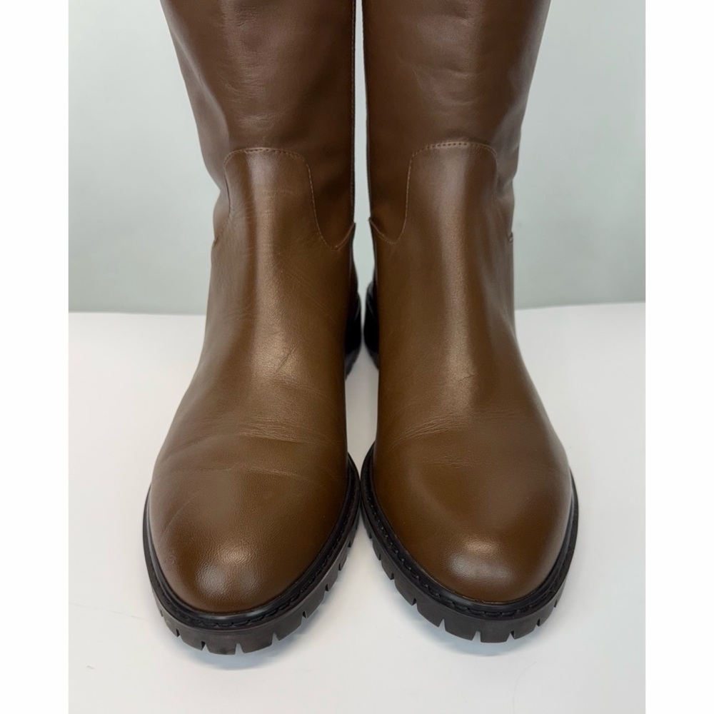 Stuart Weitzman Brown Leather Over-the-Knee Boots - Picture 8 of 13